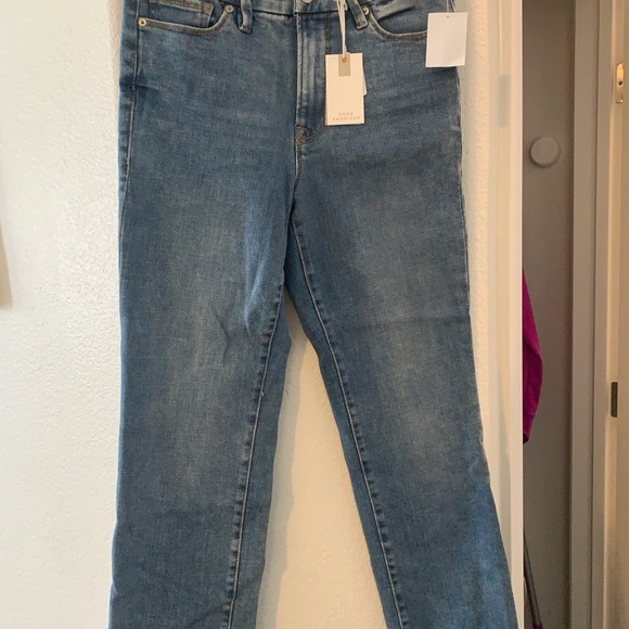 Good American Blue Straight Leg Jeans - Picture 1 of 6